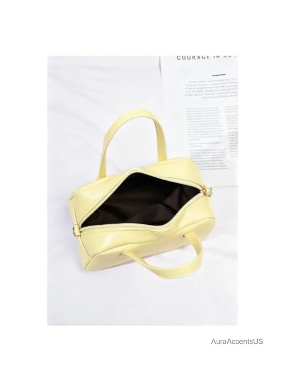 Mini Satchel Handbag Detachable Gold Chain Strap Crossbody PU Leather